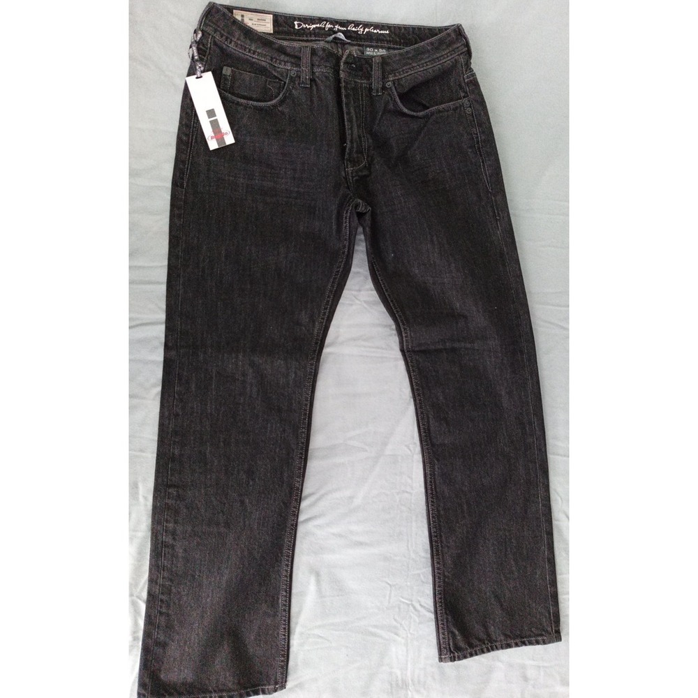 NWT BUFFALO DARAN JEANS MEN'S 30X30 WASHED BLACK SLIM STRAIGHT A054